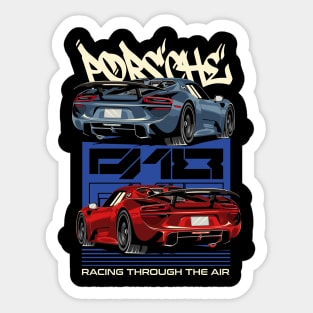 Nostalgic Porsche 918 Sticker